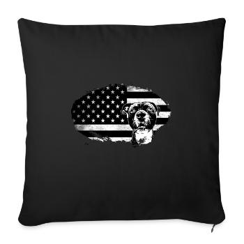 American Staffordshire / Staff / Camp Dog Dogs - Sofa pillowcase 17,3'' x 17,3'' (45 x 45 cm) - black - Front