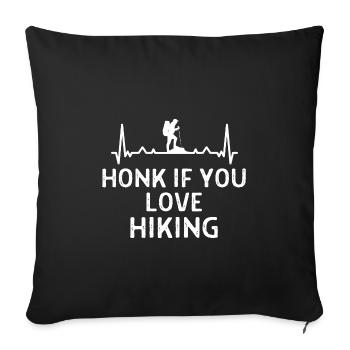 Klettern Kletterer Hiking Sprüche Geschenk - Sofakissenbezug 45 x 45 cm - Schwarz - Vorne