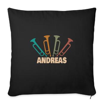 Tube Andreas - Sofa pillowcase 17,3'' x 17,3'' (45 x 45 cm) - black - Front