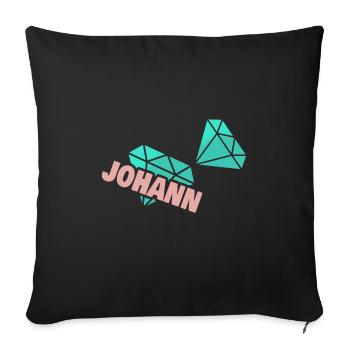 Grand-père Johann - Housse de coussin décorative 45 x 45 cm - noir - Devant