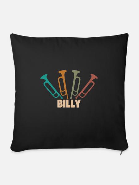 Blasinstrument Billy - Sofakissenbezug 45 x 45 cm - Schwarz