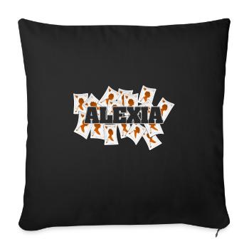 Geschenk für Alexia - Sofakissenbezug 45 x 45 cm - Schwarz - Vorne