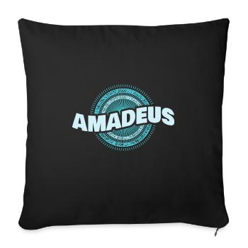 Amadeus as a gift idea - Sofa pillowcase 17,3'' x 17,3'' (45 x 45 cm) - black - Front