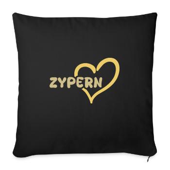 Gift for Cyprus - Sofa pillowcase 17,3'' x 17,3'' (45 x 45 cm) - black - Front