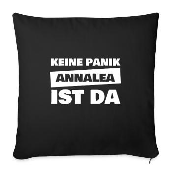 First name Annalea - Sofa pillowcase 17,3'' x 17,3'' (45 x 45 cm) - black - Front