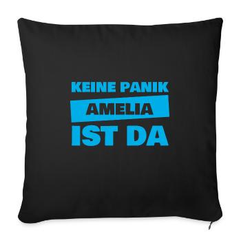 Prénom Amelia - Housse de coussin décorative 45 x 45 cm - noir - Devant