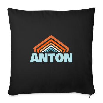 Anton - Housse de coussin décorative 45 x 45 cm - noir - Devant