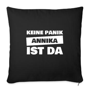 Prénom Annika - Housse de coussin décorative 45 x 45 cm - noir - Devant