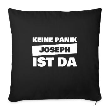 Joseph as a first name - Sofa pillowcase 17,3'' x 17,3'' (45 x 45 cm) - black - Front