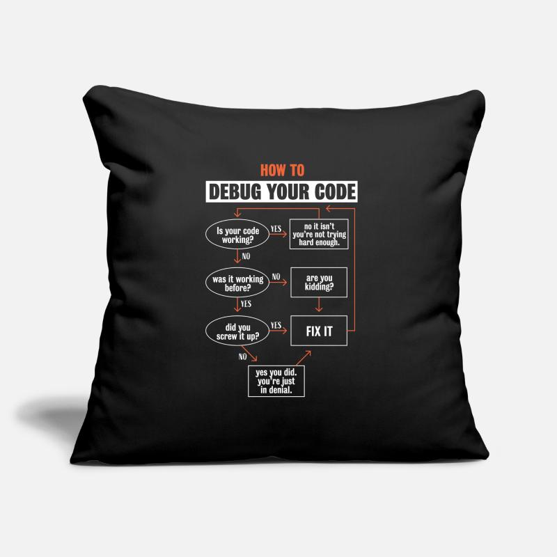"So debuggen Sie Ihren Code" Funny Programmer Coding Sofakissenbezug 45 x 45 cm