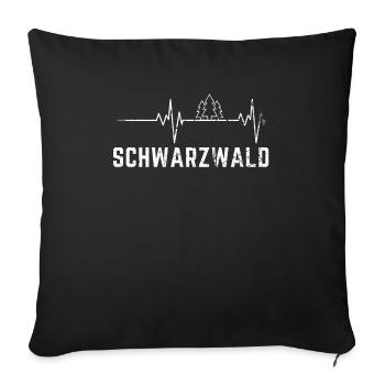 Schwarzwald Freiburg Baden Wuertenberg Geschenk - Sofakissenbezug 45 x 45 cm - Schwarz - Vorne