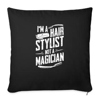 Barber Barbershop Barbier Bart Friseur Friseurin - Sofakissenbezug 45 x 45 cm - Schwarz - Vorne