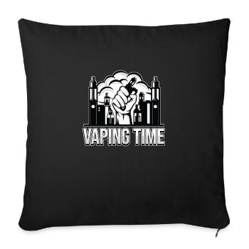Vape | Dampfer Dampfen Vapen E-Zigarette Geschenk - Sofakissenbezug 45 x 45 cm - Schwarz - Vorne