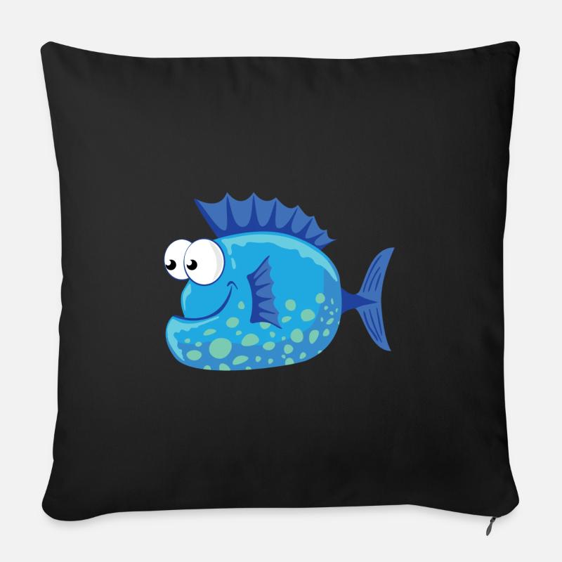 Fisch George - Sofakissenbezug 45 x 45 cm - Schwarz