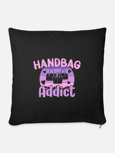 Sac à main Addict / Shopping Sac à main - Housse de coussin décorative 45 x 45 cm - noir