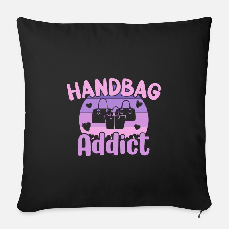 Sac à main Addict / Shopping Sac à main - Housse de coussin décorative 45 x 45 cm - noir