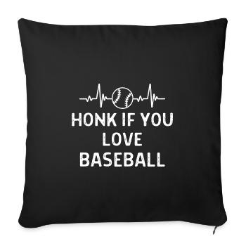 Baseball Spieler Baseball Sprüche Geschenk - Sofakissenbezug 45 x 45 cm - Schwarz - Vorne