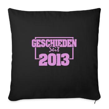 Geschieden 2013 - Sofakissenbezug 45 x 45 cm - Schwarz - Vorne
