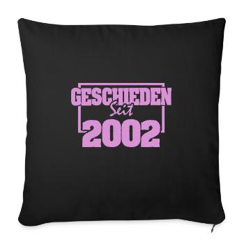 Geschieden 2002 - Sofakissenbezug 45 x 45 cm - Schwarz - Vorne