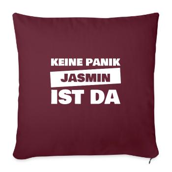 Vorname Jasmin - Sofakissenbezug 45 x 45 cm - Burgunderrot - Vorne