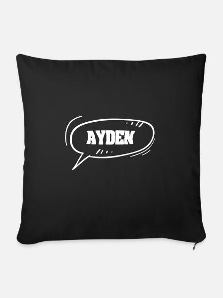 Vorname Ayden - Sofakissenbezug 45 x 45 cm - Schwarz