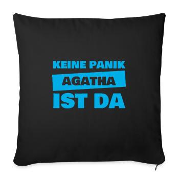 Vorname Agatha - Sofakissenbezug 45 x 45 cm - Schwarz - Vorne
