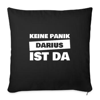 Prénom Darius - Housse de coussin décorative 45 x 45 cm - noir - Devant
