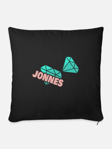 Jonnes - Sofakissenbezug 45 x 45 cm - Schwarz