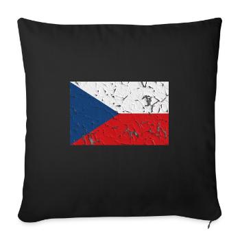 Tchéquie - Housse de coussin décorative 45 x 45 cm - noir - Devant