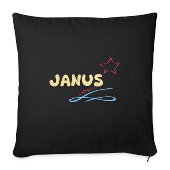 Gift Janus - Sofa pillowcase 17,3'' x 17,3'' (45 x 45 cm) - black - Front