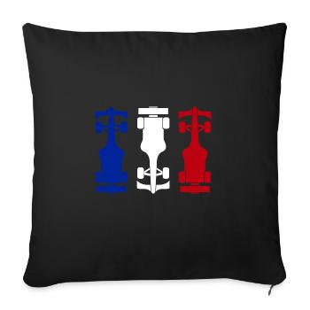 Formula France Formel Racing - Sofakissenbezug 45 x 45 cm - Schwarz - Vorne
