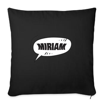 Miriam - Housse de coussin décorative 45 x 45 cm - noir - Devant