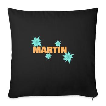 Martin - Sofakissenbezug 45 x 45 cm - Schwarz - Vorne