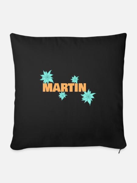 Martin - Sofakissenbezug 45 x 45 cm - Schwarz