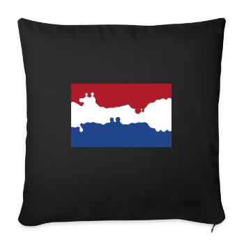 Netherlands - Sofa pillowcase 17,3'' x 17,3'' (45 x 45 cm) - black - Front