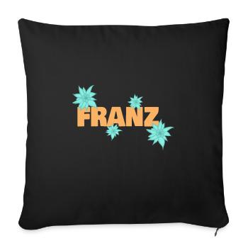 Edelweiss Franz - Housse de coussin décorative 45 x 45 cm - noir - Devant