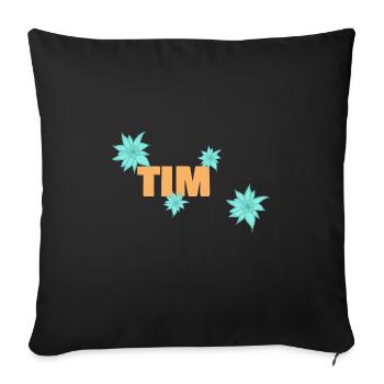 Edelweiß Tim - Sofakissenbezug 45 x 45 cm - Schwarz - Vorne