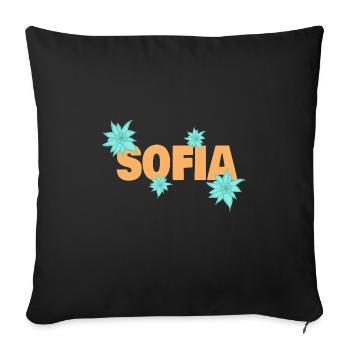 Gift for Sofia - Sofa pillowcase 17,3'' x 17,3'' (45 x 45 cm) - black - Front