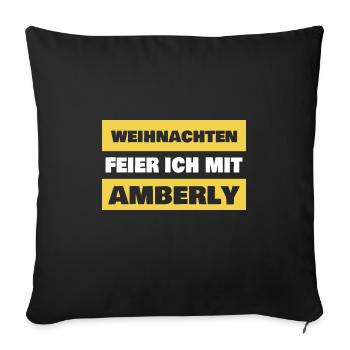 Ambré - Housse de coussin décorative 45 x 45 cm - noir - Devant