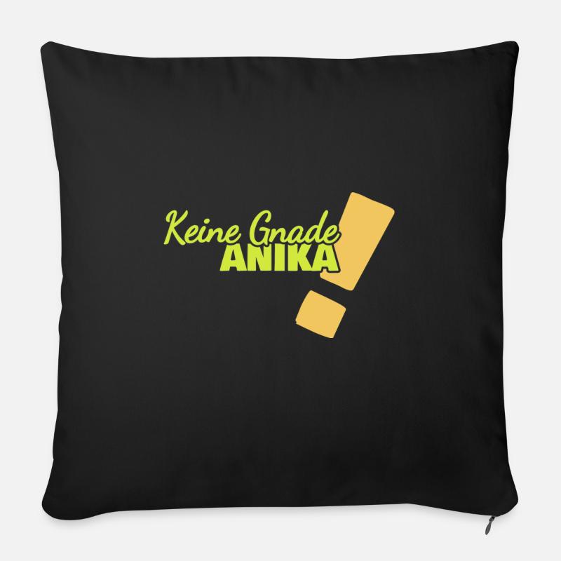 Lustig Anika - Sofakissenbezug 45 x 45 cm - Schwarz