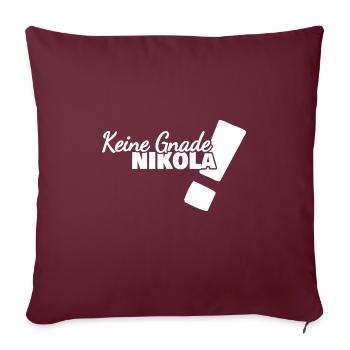 Cadeau pour Nikola - Housse de coussin décorative 45 x 45 cm - bordeaux - Devant