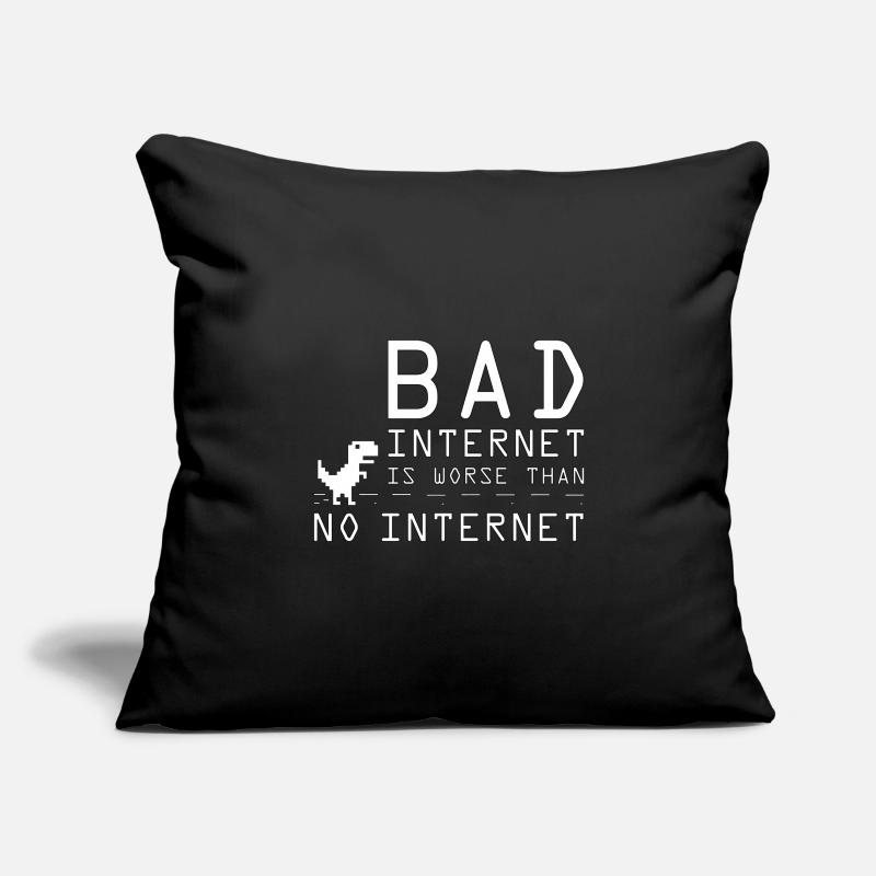 Internet lent est pire que pas d’Internet Housse de coussin décorative 45 x 45 cm