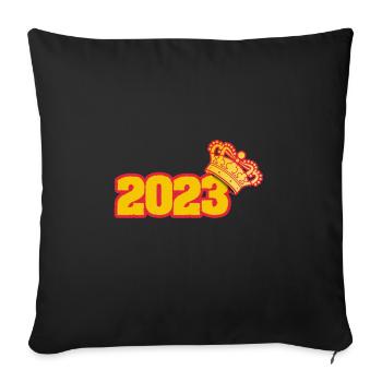 2023 - Sofa pillowcase 17,3'' x 17,3'' (45 x 45 cm) - black - Front