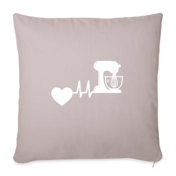 Baker Baking Heartbeat Bakery Hobby Confectioner - Sofa pillowcase 17,3'' x 17,3'' (45 x 45 cm) - light taupe - Front