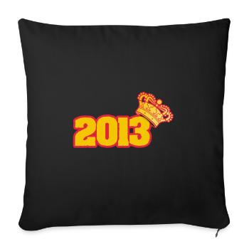 2013 - Sofa pillowcase 17,3'' x 17,3'' (45 x 45 cm) - black - Front