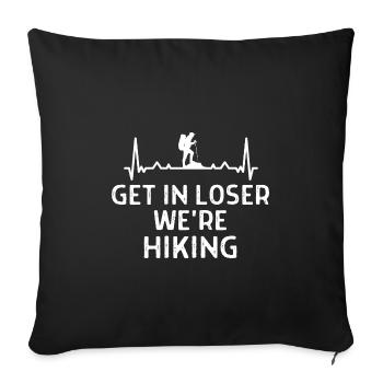 Klettern Kletterer Hiking Sprüche Geschenk - Sofakissenbezug 45 x 45 cm - Schwarz - Vorne