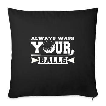 Golf Geschenk Witz Golfspieler Golfer - Sofakissenbezug 45 x 45 cm - Schwarz - Vorne