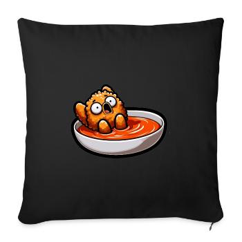 Fried Chicken Chicken Wings Chicken Gift - Sofa pillowcase 17,3'' x 17,3'' (45 x 45 cm) - black - Front