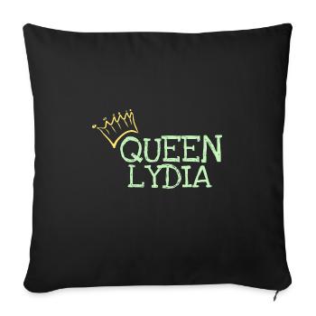 Vorname Lydia - Sofakissenbezug 45 x 45 cm - Schwarz - Vorne