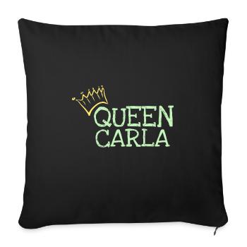 Carla as a first name - Sofa pillowcase 17,3'' x 17,3'' (45 x 45 cm) - black - Front